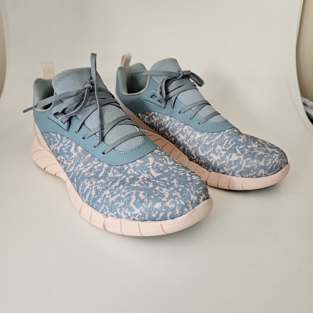 Ladies Easy Spirit Triple Comfort Pink and Blue Sneakers Size 9.5W